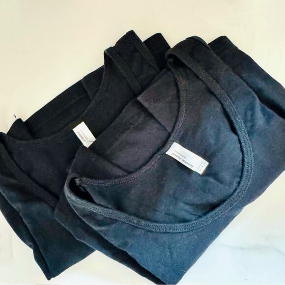 2 AMERICAN APPAREL Black Crew Basic Unisex Muscle Tank Top Sleeveless Shirt M - Picture 2 of 9